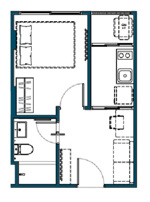 รูป ประกาศขายคอนโด Chewathai Hallmark Ekkamai–Raminthra 1 Bedroom 26ตร.ม. - รูปที่ 6/6
