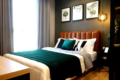 Condos for rent Bang Kapi : *** Condo for Rent : The Base Garden-Rama9  Nice decorated High floor Fully furnished 14,500 baht only 🔥🔥🔥***