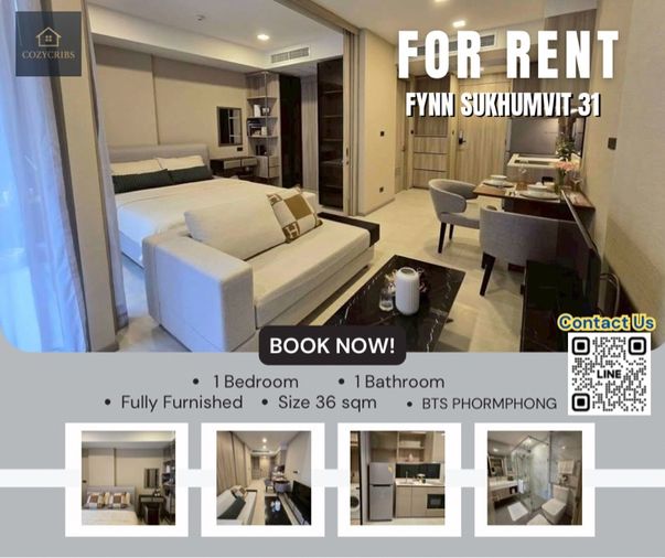 ✨ ให้เช่า FYNN Sukhumvit 31 ใกล้ BTS พร้อมพงษ์