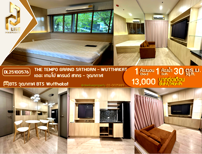 Condos for rent : DL25100576 Condo for rent, The Tempo Grand Sathorn - Wutthakat near BTS Wutthakat, ready to move in, call urgently 0614453194 LineID @952jdxxk