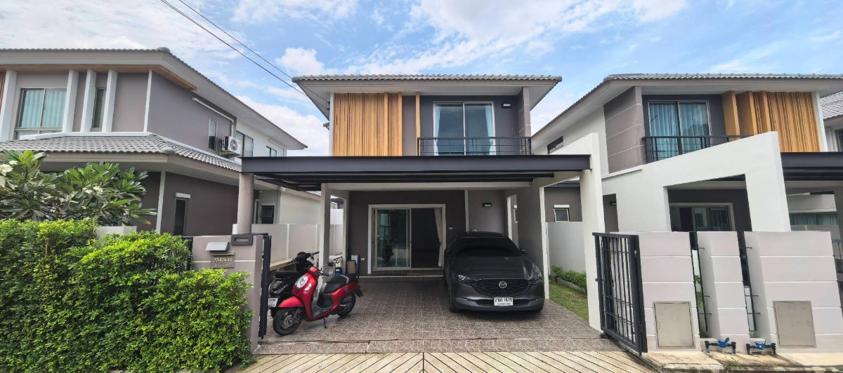 สัมผัสชีวิตใกล้ชิดธรรมชาติ ขายบ้านแฝด 2 ชั้น Life in The Garden โรงโป๊ะ มอเตอร์เวย์ ทำเลศักยภาพ ใกล้นิคมฯ–พัทยา | #TPI-2520