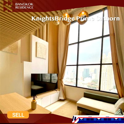 Condos for sale : KnightsBridge Prime Sathorn 💖 Hot Unit Minimal Style ✨ Near BTS Chong Nonsi