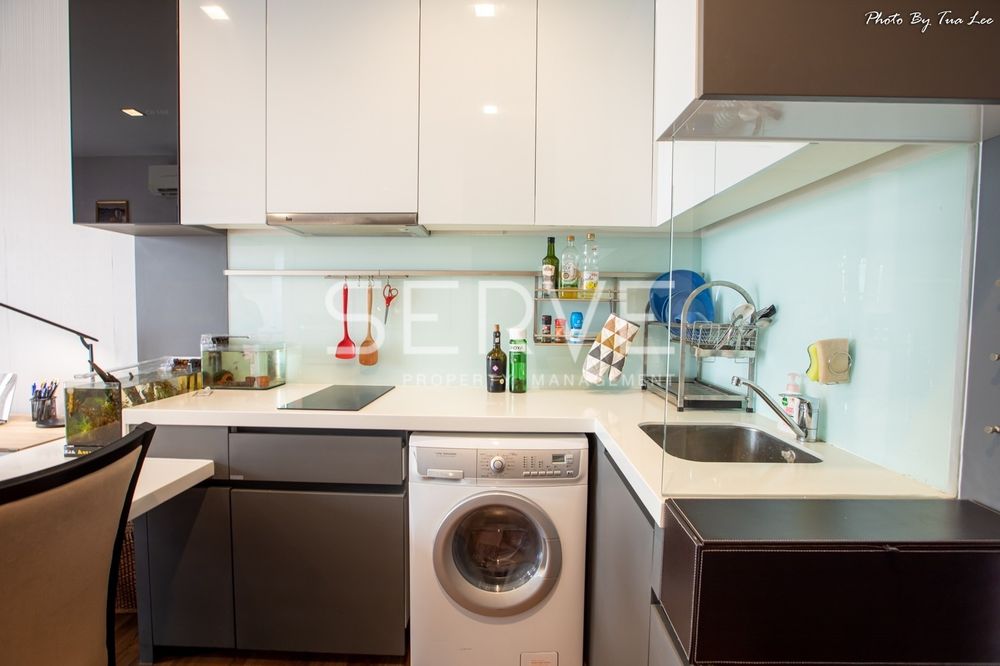 รูป Nice view & Nice Location 1 Bed with Bathtub High Fl. Close to MRT Thailand Cultural Centre 220 m.-IVY Ampio - รูปที่ 6/11