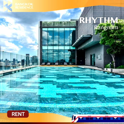 Condos for rent :  RHYTHM Rangnam 🛏️ Beautiful Unit Fully Furnished with Appliances 📺 Near BTS Victory Monument 