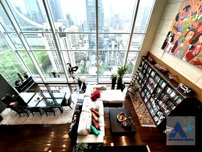 ขายคอนโด : 🔼🔽 AccomA 📩 Huge Terrace,Duplex Condo,Penthouse 4 BR Condominium @The Park Chidlom (AA41642)