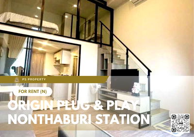 Condos for rent : For rent 📍 Origin Plug & Play Nonthaburi Station 📍 Fully furnished and equipped, near MRT Nonthaburi Intersection