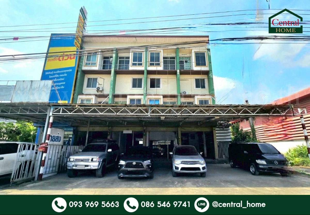 รูป อาคารพาณิชย์ 4 ชั้น 3 คูหา ลาดหลุมแก้ว ติดถนน ปทุมธานี - บางเลน  - รูปที่ 1/12