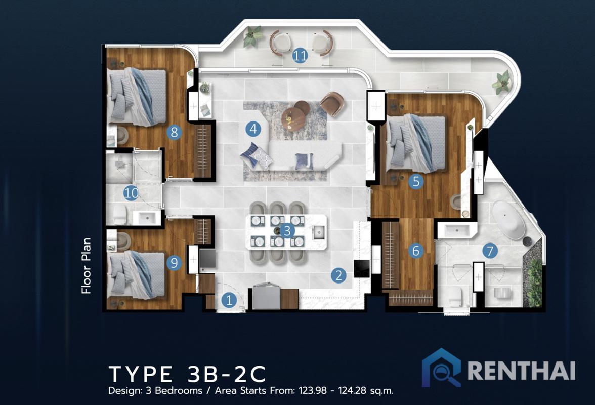 For sale condo 3 bedrooms at Botanica Hythe - image 3