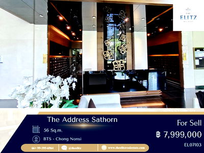 คอนโด BTS เซนต์หลุยส์ : 💖 Rare Unit! ห้องแต่งสวย วิวเมือง 180° The Address Sathorn พร้อมอยู่ทันที 💯