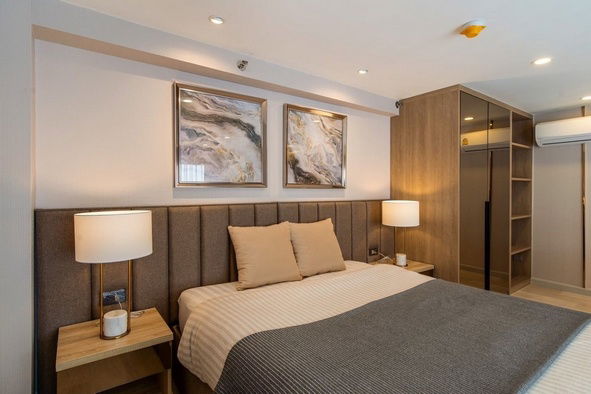 รูป ให้เช่าคอนโด Knightsbridge Prime Sathorn ห้อง Duplex 37 ตร.ม. ชั้นสูง ห้องบิ้วอิน แต่งสวย วิวโล่ง - รูปที่ 3/8