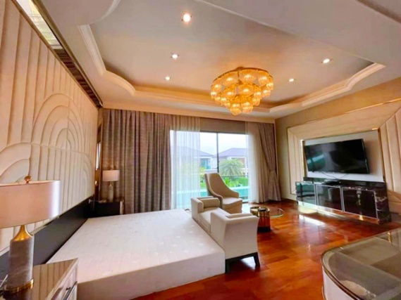 รูป เจโม นิคมอัญธานี 800ม.บางนา-สวนหลวง เครื่องใช้ไฟฟ้า 5นอน ให้เช่าคฤหาสน์หรู 2 ชั้น หรูหรา 135ตร.วา. 530 ตร.ม. จัดเต็มเฟอร์ฯ 6น้ำ - รูปที่ 3/8
