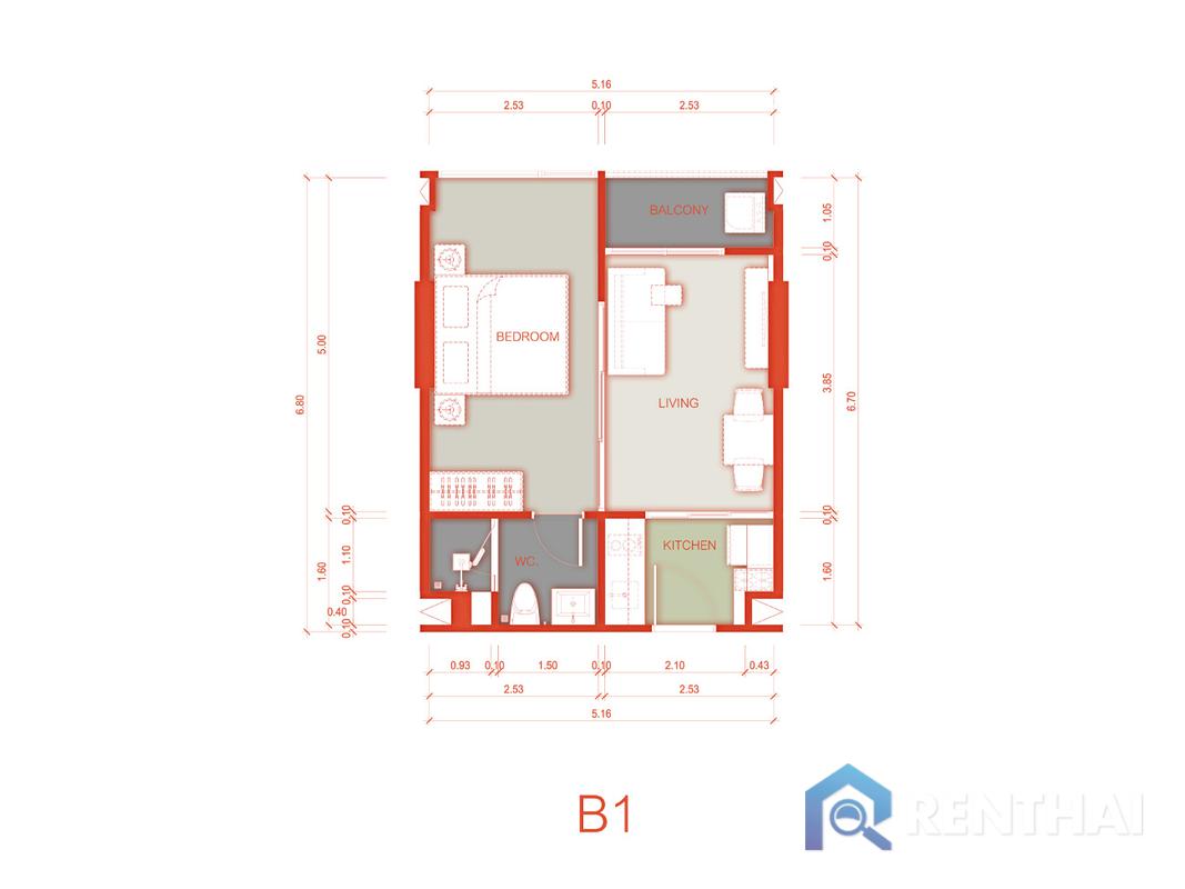 1 Bedroom Brand New near Bangtoa Beach - image 3