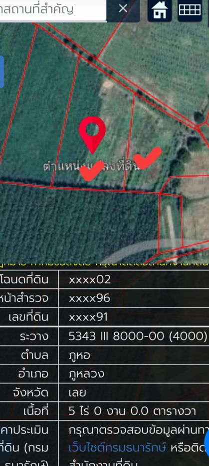 รูป ขายที่ดิน 8 ไร่ 300 ตารางวา ต.ภูหอ อ.ภูหลวง มีโฉนดครุฑแดง ขายไร่ละ 170,000 บาท - รูปที่ 10/10