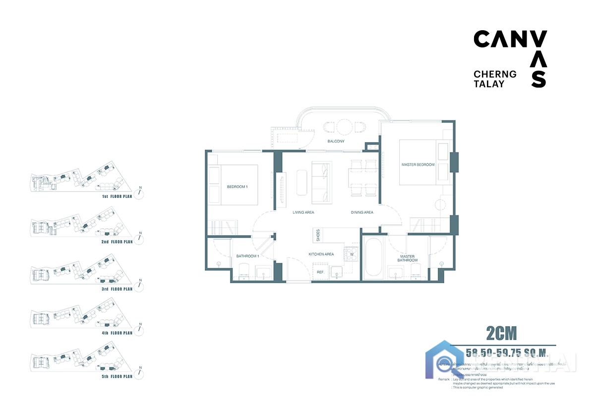 For sale condo 2 bedrooms at Canvas Cherngtalay - image 2