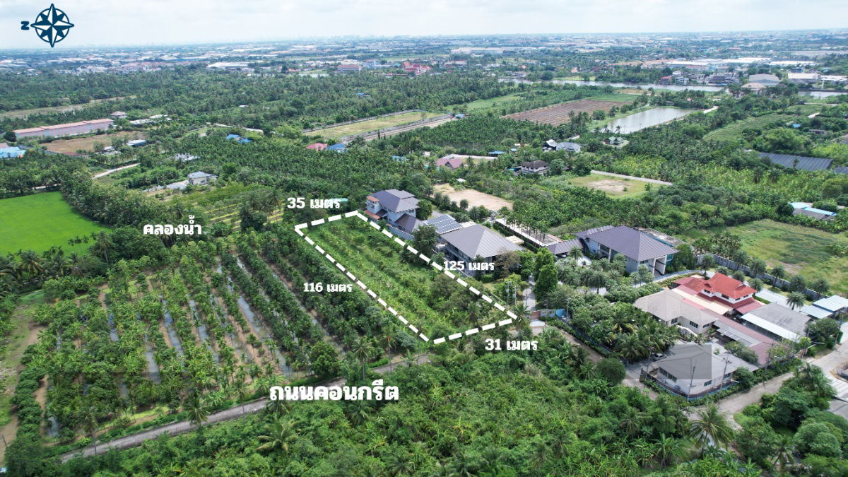 รูป ขายที่ดิน 3 ไร่ 7 ตารางวา ต.ไร่ขิง อ.สามพราน ใกล้วัดไร่ขิง ใกล้โรงพยาบาลสามพราน ติดคลอง เจ้าของขายเอง - รูปที่ 1/17