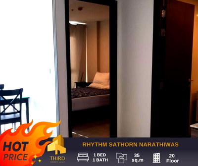 คอนโดให้เช่า : ให้เช่า 🔥Rhythm Sathorn Narathiwas 🔥 เฟอร์นิเจอร์ครบ ชั้่นสูง พร้อมเข้าอยู่ //ติดต่อสอบถามที่ LineID : @thirdproperty 