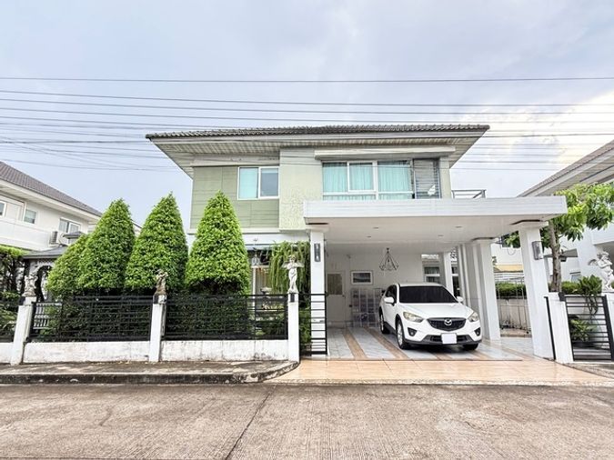 ขายบ้านเพอร์เฟค รัตนาธิเบศร์ 2 พร้อมอยู่ พร้อมสวนอังกฤษ ใกล้MRT สถานีไทรม้า 10 นาที