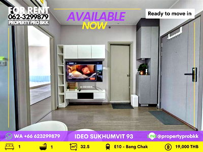 Condos for rent : 🌟🌟 For Rent – Ideo Sukhumvit 93 🌟🌟 ✨ Just a few steps to BTS Bang Chak – no more traffic stress!