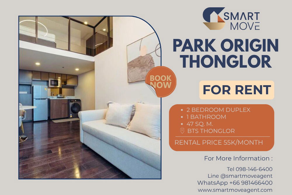 picture  For Rent ! Duplex ! high floor 26++, great facility, modern style! Code C20240500017..Park Origin Thonglor, 2 bed, 1 bath, furnished, ready to move in - 1/9