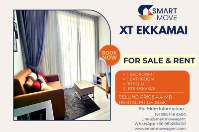 Condos for sale BTS Thong Lo (Thong Lor) : 🔥 For Sale !! high floor 10++, great facility!! 🔥 Code C20240400015...XT Ekkamai, 1 bed, 1 bath, furnished, ready to move in, Special Deal!!📣📣