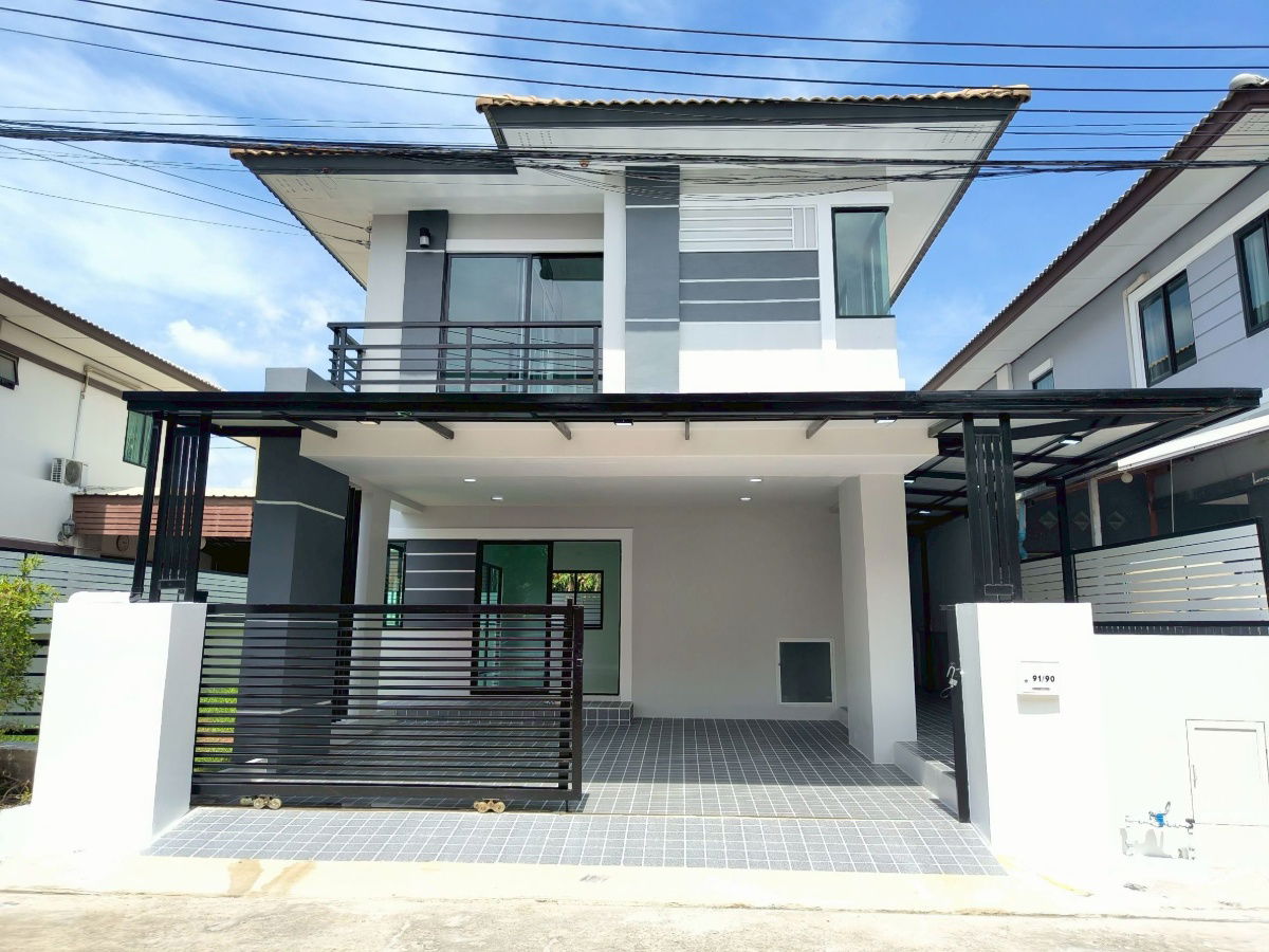 รูป บ้านโซนลำลูกกา ใกล้ตลาดเลอมาเช่ หมู่บ้านฟ้าปิยรมย์ คลอง6 โซนเนตโต้  นัดชมเลย 085-318-6868 - รูปที่ 1/27