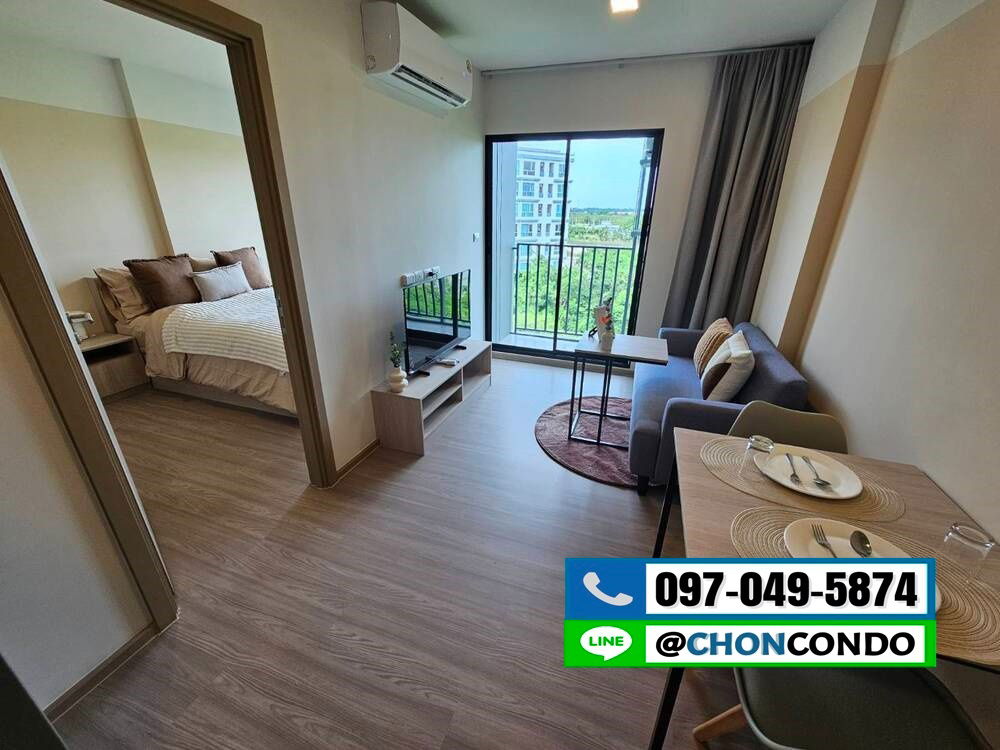 รูป DCondo Sense ชั้น6 ตึกB  --------------- ห้องมุม -----------------Tel 097-049-5874 (Line: @choncondo มี@ด้วย) - รูปที่ 9/18