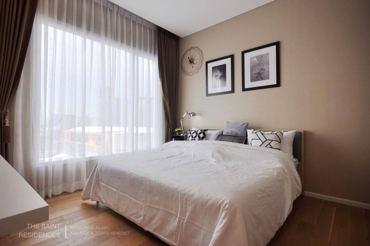 รูป 🟢ER25182🟢ให้เช่า / For Rent The Saint Residences | 1 ห้องนอน 33 ตร.ม. ใกล้ MRT พหลโยธิน 💫 | 💰 18,500 บาท - รูปที่ 1/11