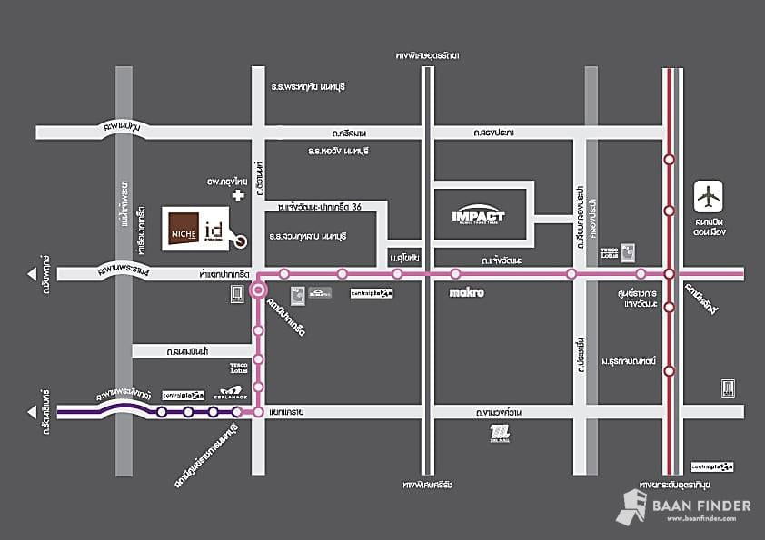 รูป  ให้เช่าคอนโด : Niche id @ Pakkret Station (นิช ไอดี แอท ปากเกร็ด สเตชั่น) ชั้น 7 - รูปที่ 7/10
