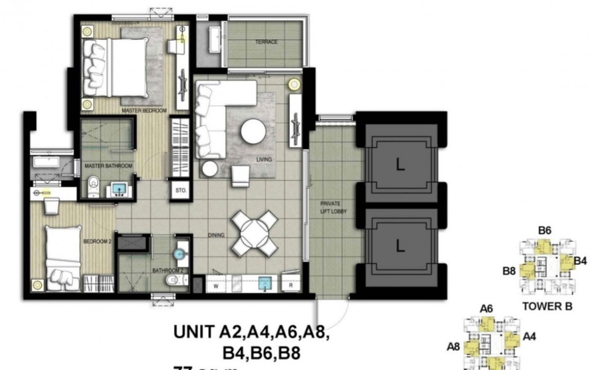 picture For rent: Starview 2 bedrooms, beautiful, private elevator, ready to move in, near HomePro Rama 3. Interested? Add Line: @841qqlnr - 9/9