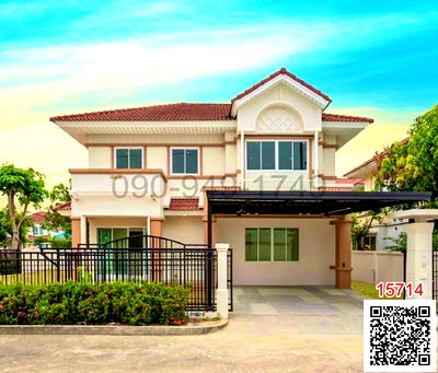 บ้านเดี่ยวให้เช่า : เช่า บ้านเดี่ยว 2 ชั้น มณีรินทร์ พาร์ค รัตนาธิเบศร์ หลังใหญ่ หลังริม ใกล้สถานีรถไฟฟ้าบางรักน้อยท่าอิฐ