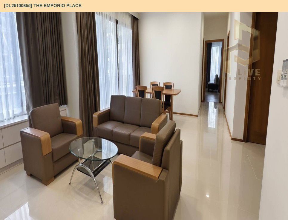 รูป DL25100655 ให้เช่าคอนโด ดิ เอ็มโพริโอ เพลส (The Emporio Place) ใกล้ BTS พร้อมพงษ์ พร้อมเข้าอยู่ โทรด่วน 0653619502 LineID @534wlwof - รูปที่ 10/11