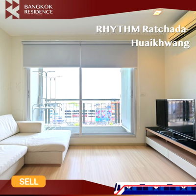 ขายคอนโด : ⚡ห้องกว้าง  2 ห้องนอน⚡ Rhythm Ratchada-Huaikhwang ใกล้ MRT ห้วยขวาง