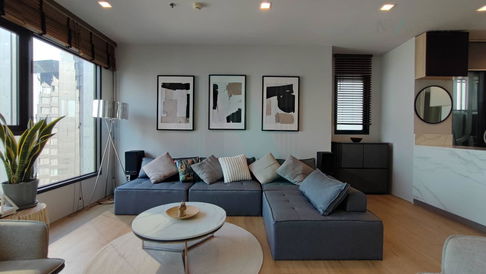 📌 For Rent Condo LIFE ASOKE - RAMA 9 Building 1, Floor 34,1 bed room, Room size 58.00 sqm