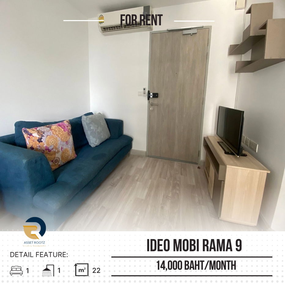 picture For Rent 🔥 Ideo Mobi Rama 9 🔥Fully furniture and ready to move in >>contact us Line@assetrootz  - 1/5