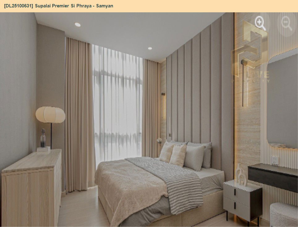 picture DL25100631 Condo for rent, Supalai Premier Si Phraya - Samyan near MRT สามย่าน, ready to move in, call urgently 0638692663 LineID @523dslwi - 7/9