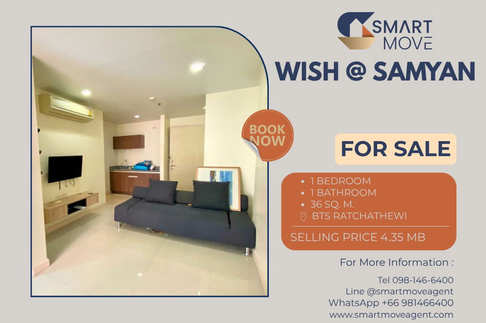 picture 🔥 For Sale !! South Facing !!🔥 Code C20230900487..........Wish @ Samyan, 1 bedroom, 1 bathroom, furnished, Special Deal!!📣📣 - 1/9