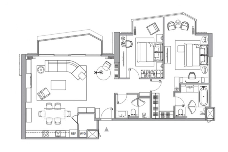 รูป 📌📌 เช่าด่วน !!! Magnolias Waterfront Residenced แบบ 2 ห้องนอน🔰 ขนาด : 103 ตร.ม.🔰 ราคาดีมาก📌📌 - รูปที่ 2/11