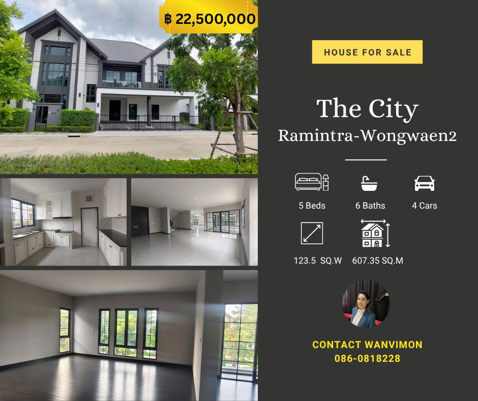 picture Luxury Home on a Grand Plot! The City Ramintra–Wongwaen 2 — A Deal You Can’t Miss! - 1/18