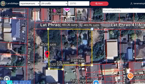 House with 1 rai of land for rent near Phawana Station, Lat Phrao.