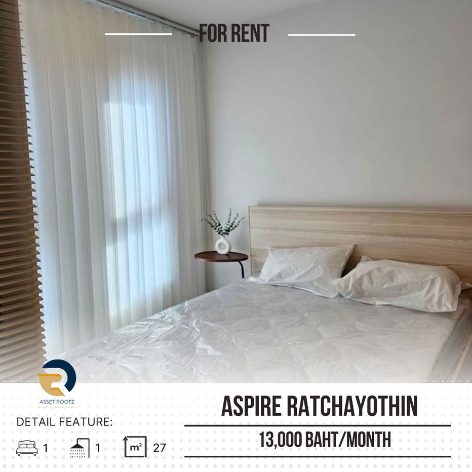 รูป ให้เช่า 🔥 Aspire Ratchayothin 🔥เฟอร์นิเจอร์ เครื่องใช้ไฟฟ้าครบ >>ติดต่อเราที่  Line@assetrootz  - รูปที่ 1/7