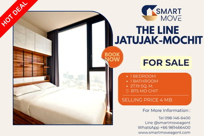 ขายคอนโด : 🔥 ขายพร้อมผู้เช่า !! ชั้นสูง 31++ !!🔥 Code C20240600048.....The Line Jatujak-Mochit, 1 ห้องนอน, 1 ห้องน้ำ, แต่งครบ, ราคาพิเศษ, ถูกกว่าราคาตลาด!!📣📣