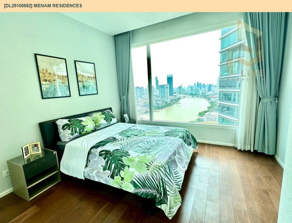 รูป DL25100682 ให้เช่าคอนโด แม่น้ำ เรสซิเดนท์ (Menam Residences) ใกล้ BTS สะพานตากสิน พร้อมเข้าอยู่ โทรด่วน 0800343450 LineID @655ebbvc - รูปที่ 4/6