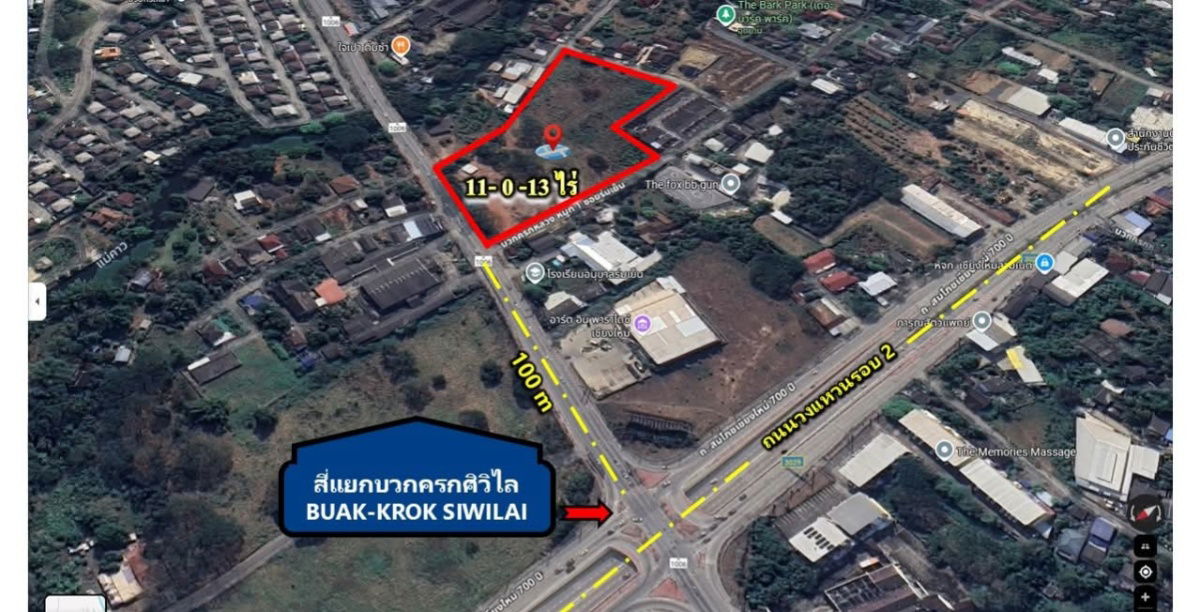 รูป ขายที่ดินตำบลท่าศาลาแปลงใหญ่ติดถนนทำเลดีโฉนดพร้อมโอน - รูปที่ 3/4