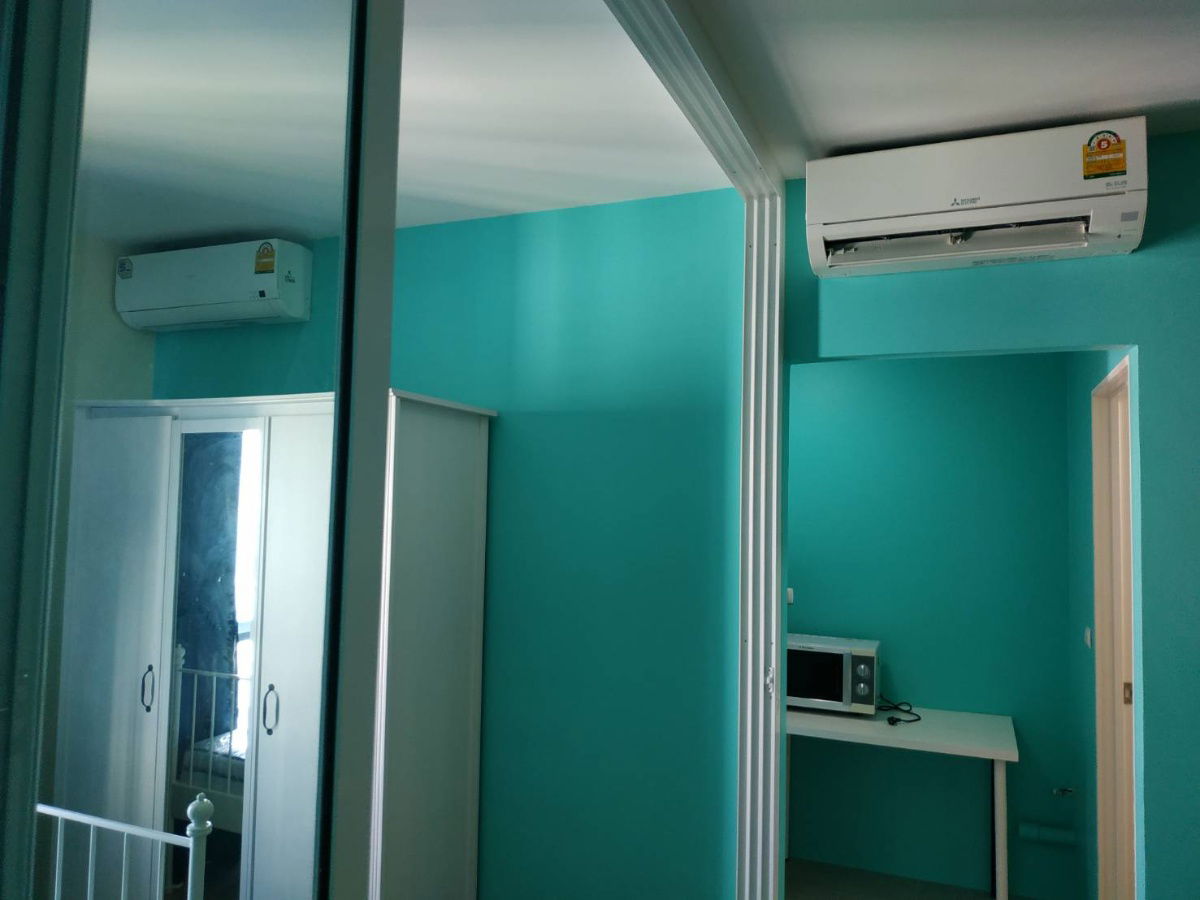 รูป เช่าถูก 7,300 บาท กั้นห้อง แอร์ 2 ตัว เฟอร์ครบ มีเครื่องซักผ้า UNIO จรัญ3 ตึก C ชั้น 8 ใกล้ MRT ท่าพระ - รูปที่ 4/15