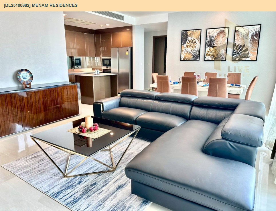 รูป DL25100682 ให้เช่าคอนโด แม่น้ำ เรสซิเดนท์ (Menam Residences) ใกล้ BTS สะพานตากสิน พร้อมเข้าอยู่ โทรด่วน 0800343450 LineID @655ebbvc - รูปที่ 3/6