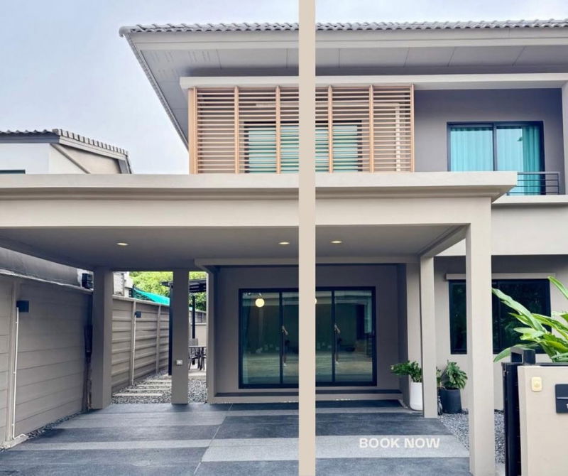 บ้านเดี่ยวให้เช่า : ให้ เช่า บ้านเดี่ยว Como Botanica Bangna โคโม่ โบทานิก้า บางนา 41.8 ตร.ว. 165 ตร.ม. 3 นอน 3 น้ำ 2 ชั้น จอดรถได้ 2 คัน