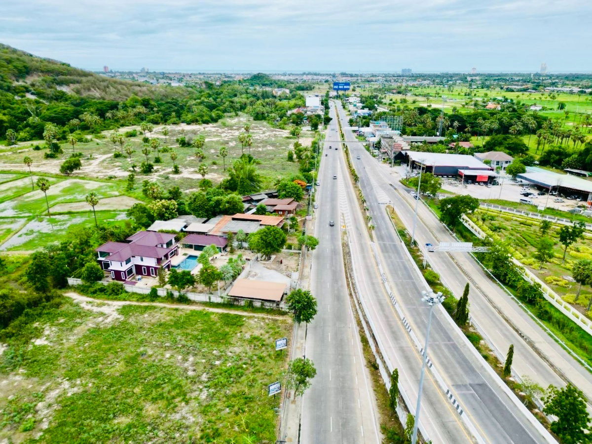 รูป ขายที่ดิน อ.ชะอำ 17 ไร่ 2 งาน ติดถนนเพชรเกษม  ด้านหลังวิวภูเขา - รูปที่ 4/4