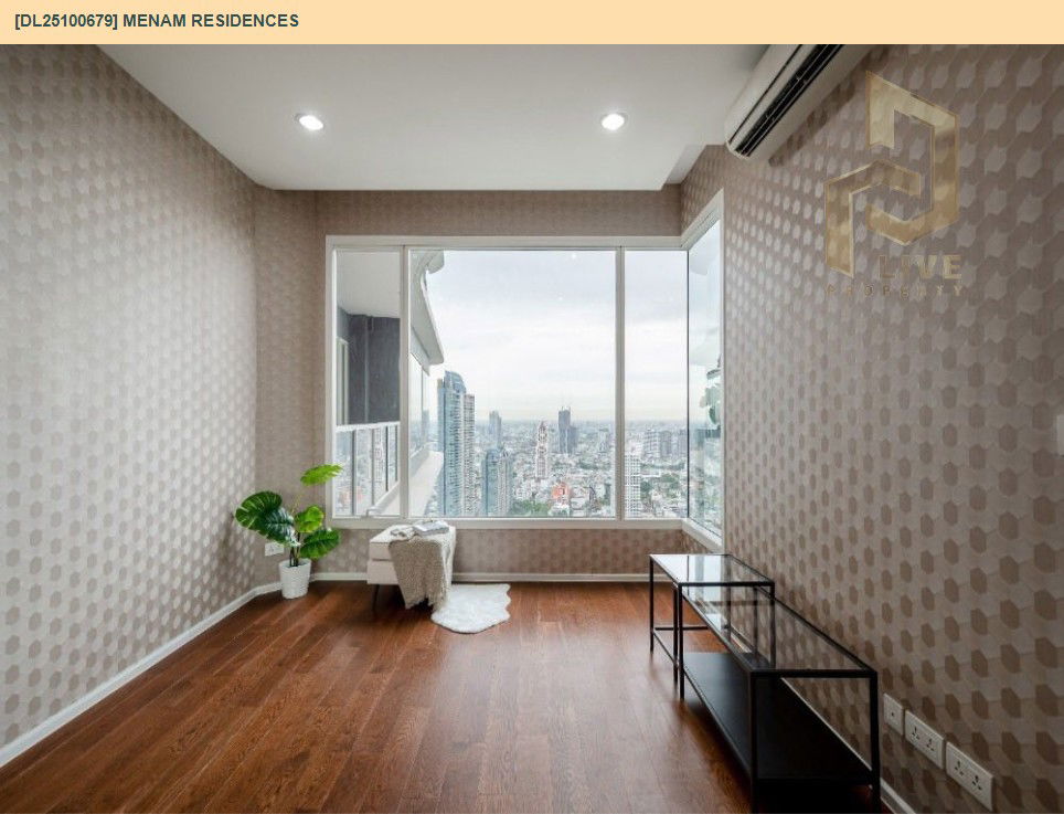 รูป DL25100679 ให้เช่าคอนโด แม่น้ำ เรสซิเดนท์ (Menam Residences) ใกล้ BTS สะพานตากสิน พร้อมเข้าอยู่ โทรด่วน 0614453194 LineID @162cjixi - รูปที่ 4/9