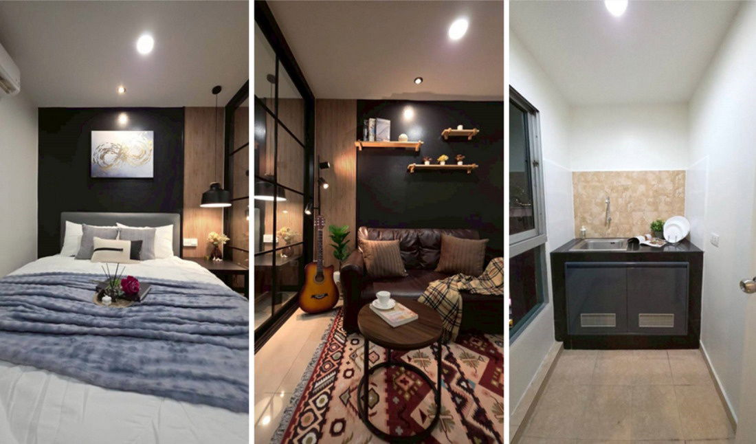 picture Call : 065-754-4426 Regent Home 7/1 @BTS Bangna Station 32 sq.m 1 Bedroom 8th floor, Tower D, Fully furnished, Ready to move in - 7/12