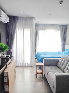For rent Studio type, 18th Floor, Aspire Onnut Station, BTS Onnut